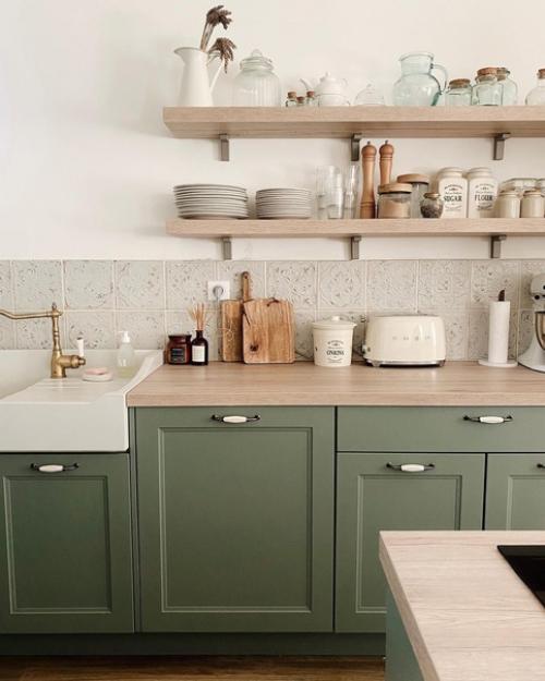 Серо-зеленая кухня: после и до ремонта. 02 Серо-зеленая кухня: после и до ремонта. 02