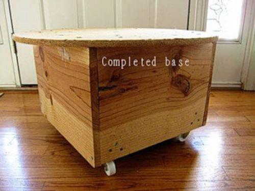 Интерьер, рукоделие.  Пуфик своими руками. 02