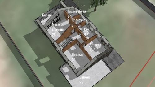 Барнхаус 2-эт.  170 м 2+ гараж 30 м 2. 01