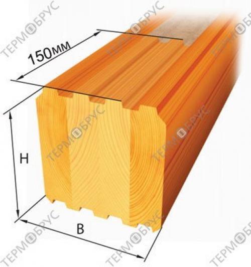 Термобрус - клееный брус с пенополистиролом. 04