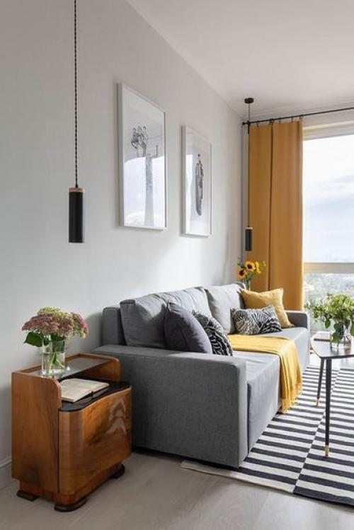 Яркий нестандартный интерьер квартиры - студии, площадью: 25 кв. 09