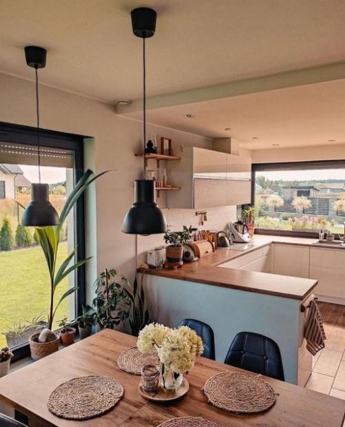 Современный европейский скандинавский интерьер загородного дома. 06