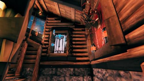 Горное шале, часть 5, интерьер - лестница и подвал. 08