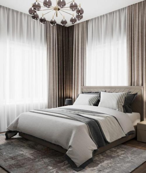 Лаконичный строгий интерьер в теплых природных тонах. 05