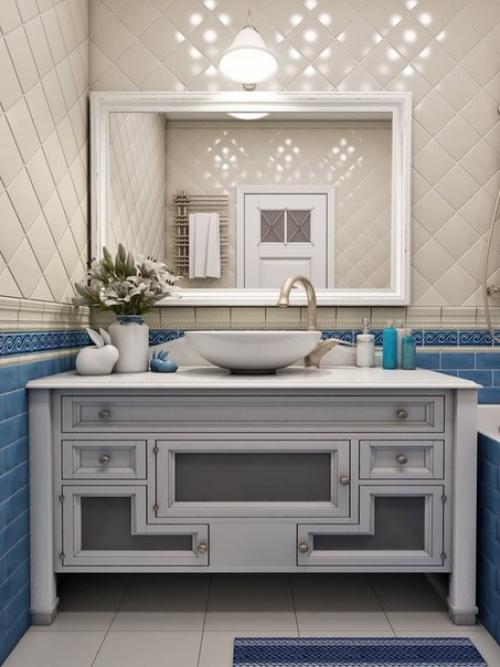 Дизайн интерьера: ванная комната и туалет. 01