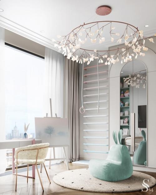 Интерьер детской спальни для девочки от Studia 54. 01