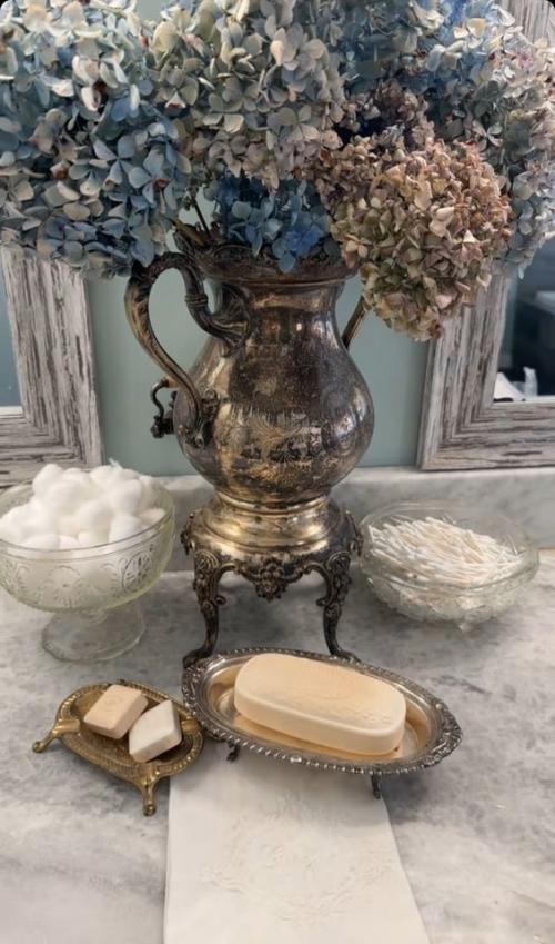 Винтажные вещицы для красивого хранения в ванной комнате. 01