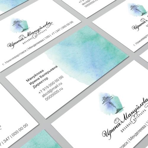 Логотип и фирменный стиль для дизайнера интерьера Ирины мануйловой. 08