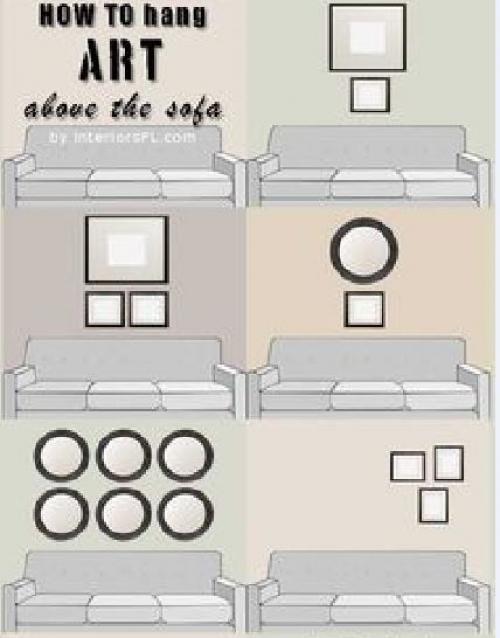 Как красиво повесить фотографии над диваном в гостиной. 02