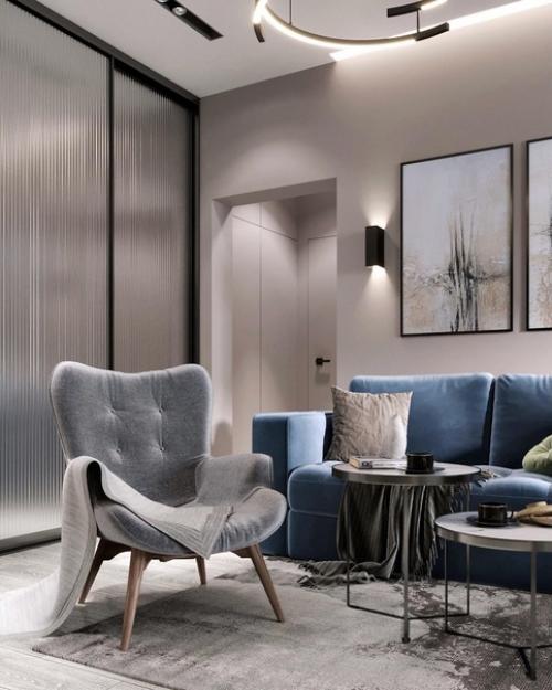 Интерьер квартиры. Заказчики пришли уже с готовым запросом по перепланировке своей 2 х комнатной квартиры: 02