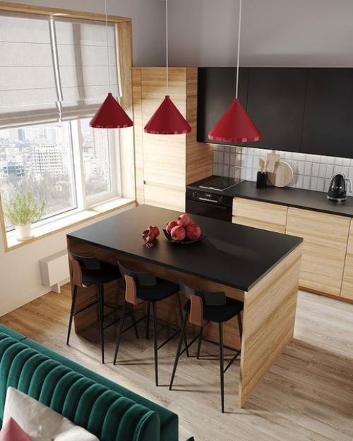 Яркий интерьер квартиры под сдачу. 01