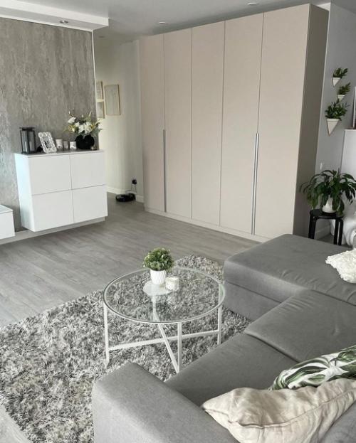 Нежный и светлый интерьер квартиры с скандинавском стиле. 01