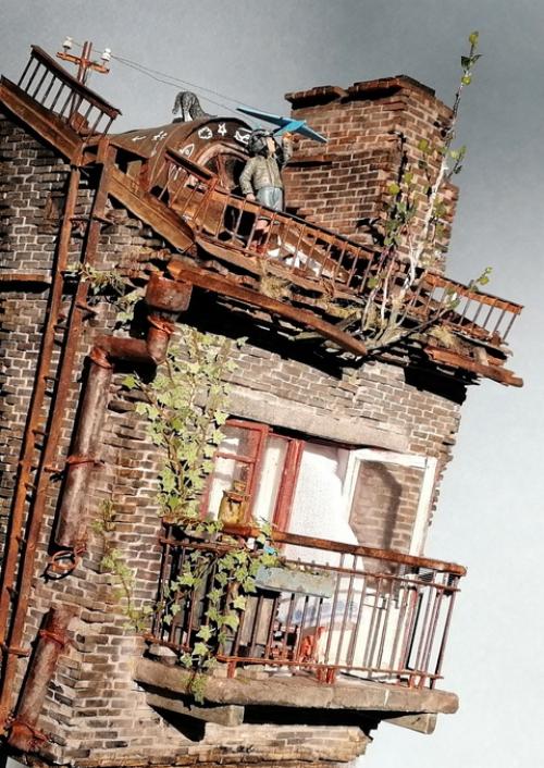 Диорама Весенняя Крыша 1/35. 05