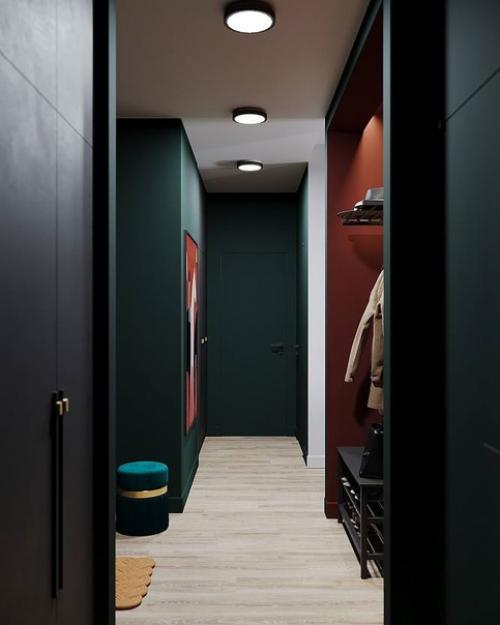 Яркий интерьер квартиры под сдачу. 08