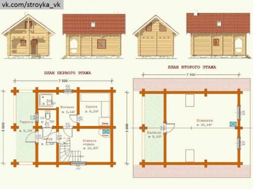 Дом и баня под одной крышей. 03