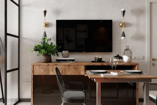 Уютный лофт в интерьере небольшой квартиры - студии площадью всего 30 кв. 02