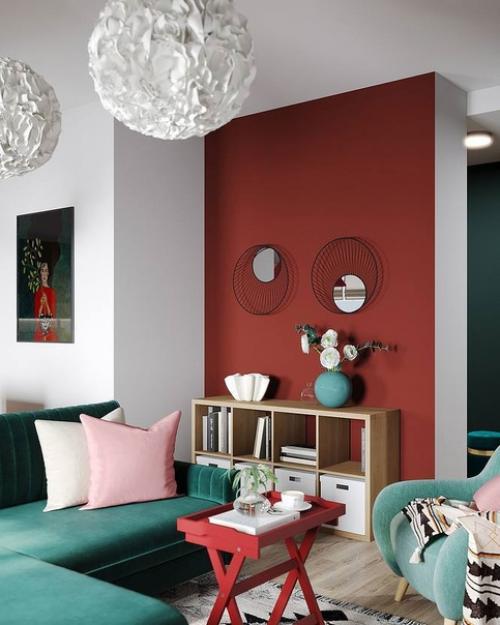 Яркий интерьер квартиры под сдачу. 04