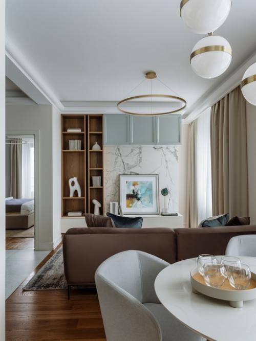 Элементы классического и скандинавского стиля гармонично сочетаются в проекте дизайнера Андрея Некрасова. 05