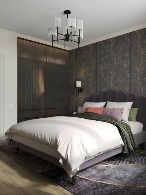 Проект 1-комнатной квартиры 33 м 2 в ЖК лучи в Москве. 08