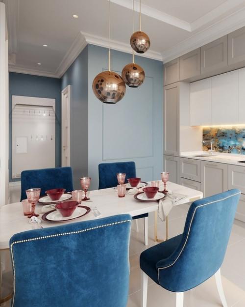 Современная классика в интерьере двухкомнатной квартиры. 02