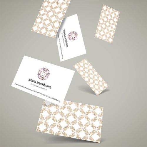 Логотип и фирменный стиль для дизайнера интерьера Ирины мануйловой. 01