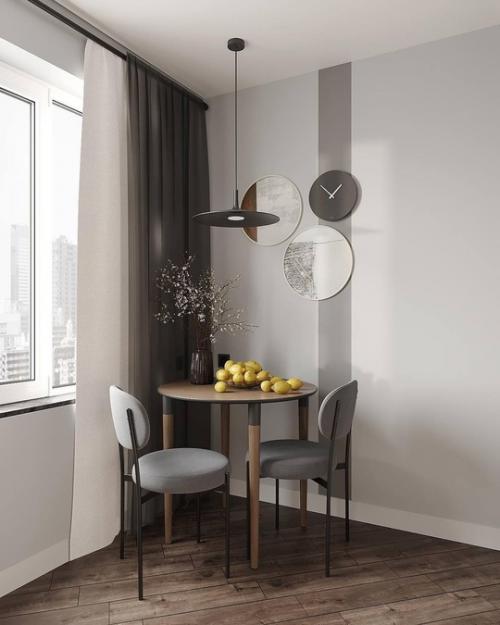 Эта квартира в сером монохроме с изысканностью и утонченностью оформлена. 01