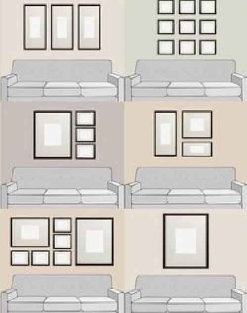 Как красиво повесить фотографии над диваном в гостиной. 01