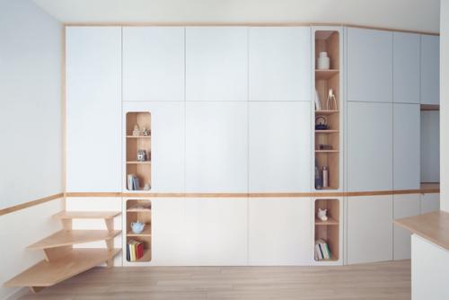 Квартира площадью 35 м с многофункциональной стеной. 03 Квартира площадью 35 м с многофункциональной стеной. 03