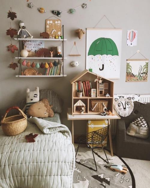 Нашла в интернете интересные варианты интерьера комнаты для мальчика в стиле бохо. 01