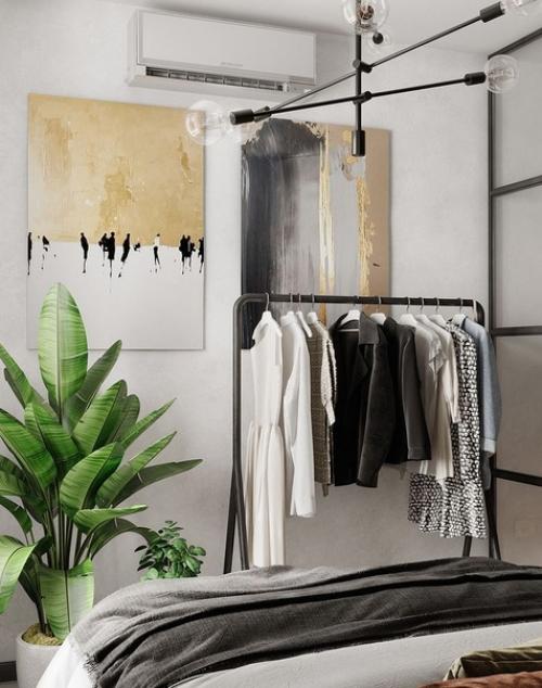 Уютный лофт в интерьере небольшой квартиры - студии площадью всего 30 кв. 06