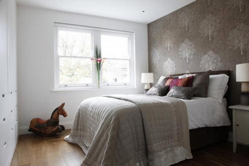 Варианты комбинирования обоев для стен. 08