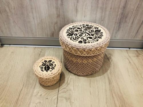 Корзинки из пряжи Biskvit - это отличная идея для хранения мелочей. 01