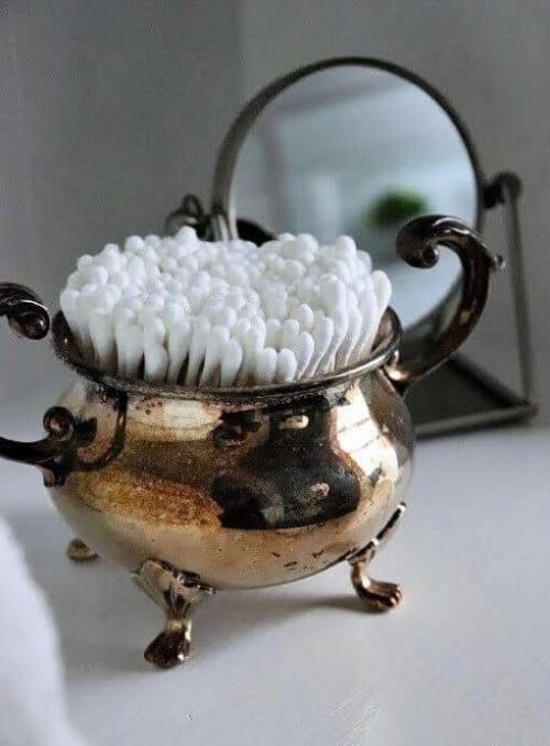 Винтажные вещицы для красивого хранения в ванной комнате. 02