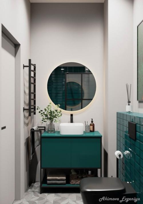 Яркий интерьер квартиры под сдачу. 09