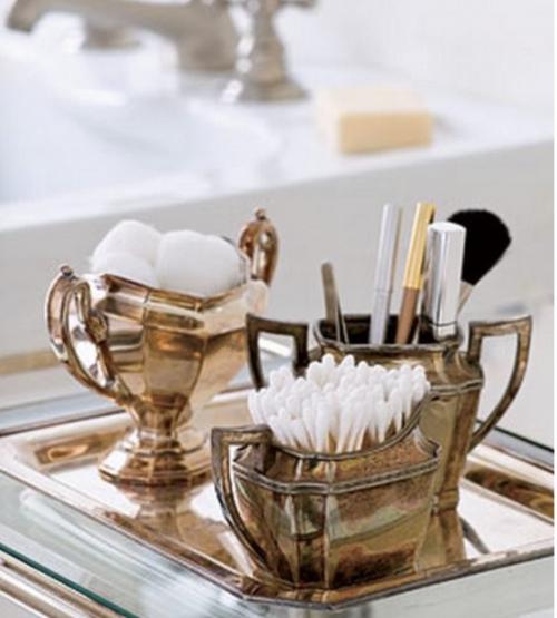 Винтажные вещицы для красивого хранения в ванной комнате. 03