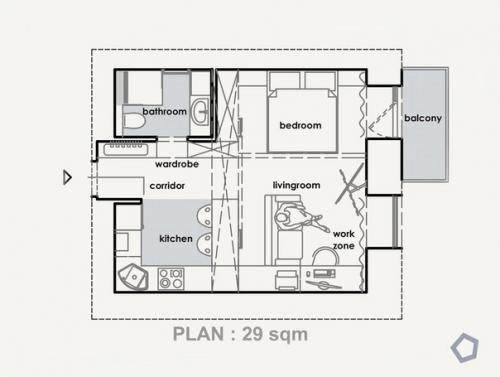 Можно ли сделать интерьер на 29 кв. 07