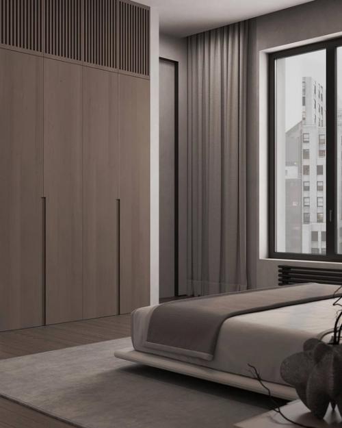 Интерьер спальни в проекте ЖК Крестовский de Lux. 02