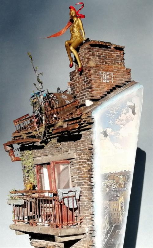 Диорама Весенняя Крыша 1/35. 03