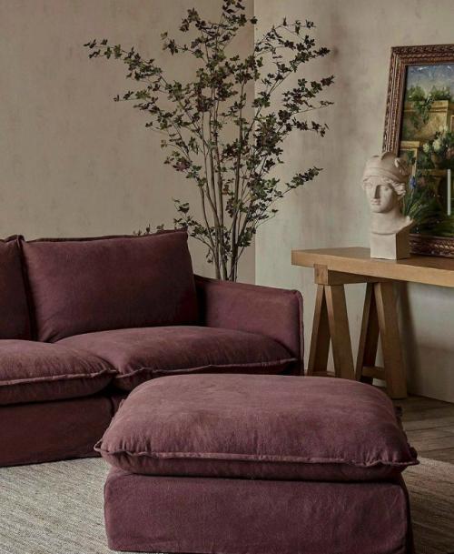 Атмосфера марсала.  Глубокий оттенок марсала интерьер особенным и наполненным теплом делает. 01