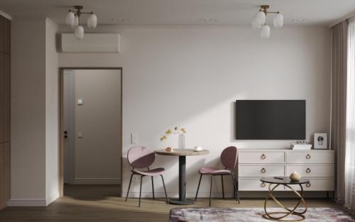 Проект 1-комнатной квартиры 33 м 2 в ЖК лучи в Москве. 01