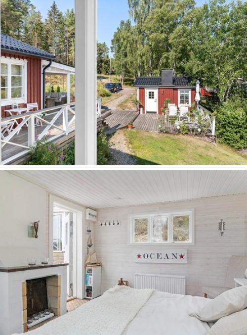 Очаровательный шведский домик, расположенный на берегу живописного озера. 08