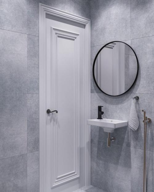 Какой маленький и стильный санузел получился. 01