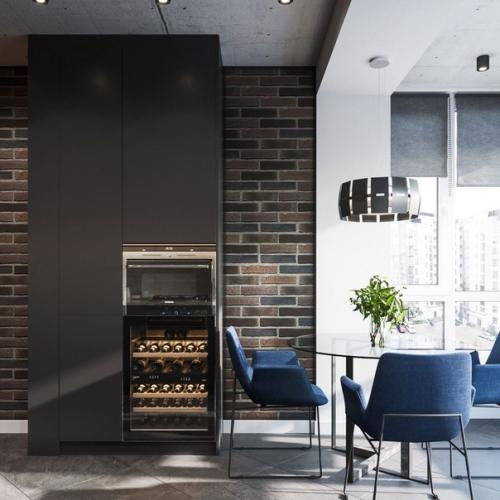 Cтильный дизайн в квартире холостяка. 05