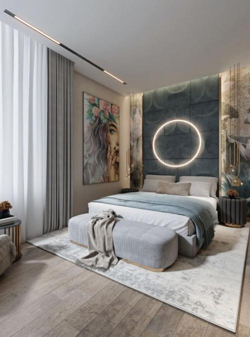 Превратите свою спальню в роскошное убежище с помощью потрясающих дизайнов интерьера! 01