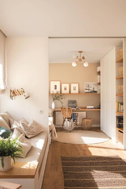 Небольшая квартира площадью 80 м 2, полная оригинальных, красивых и интересных идей, позволяющих максимально эффективно использовать пространство. 06