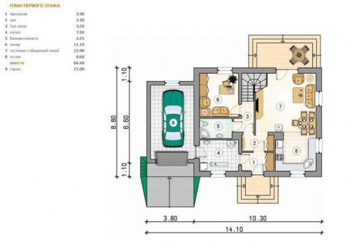 Эскиз проекта загородного дома. 01