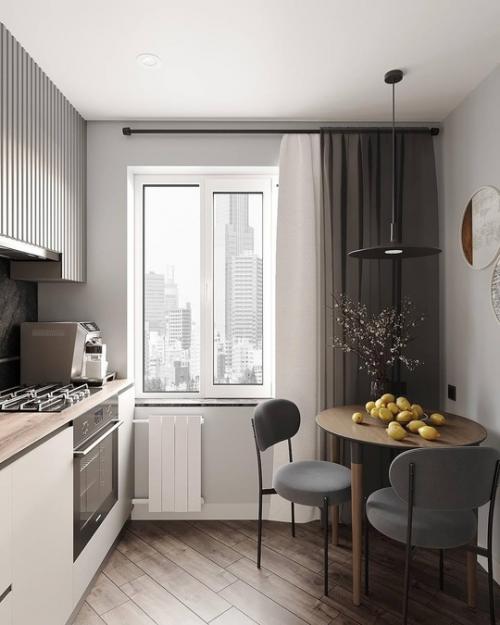 Эта квартира в сером монохроме с изысканностью и утонченностью оформлена. 05