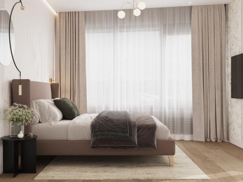 Спальная республика.  Самое подходящее название дизайн - проекта спальни, которая объединила в себе зону отдыха, зону хранения и рабочую зону. 02