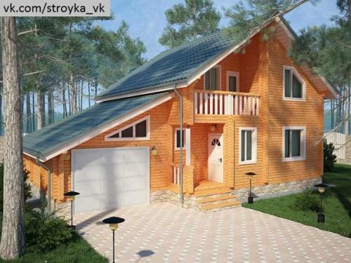 Дом и баня под одной крышей. 01