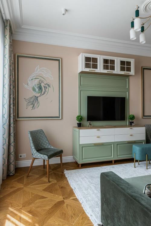 Квартира молодой бабушки: уютный интерьер 44 кв. 03